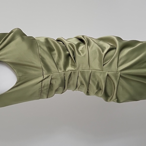 Satin Green Dress - Picture 3 of 5